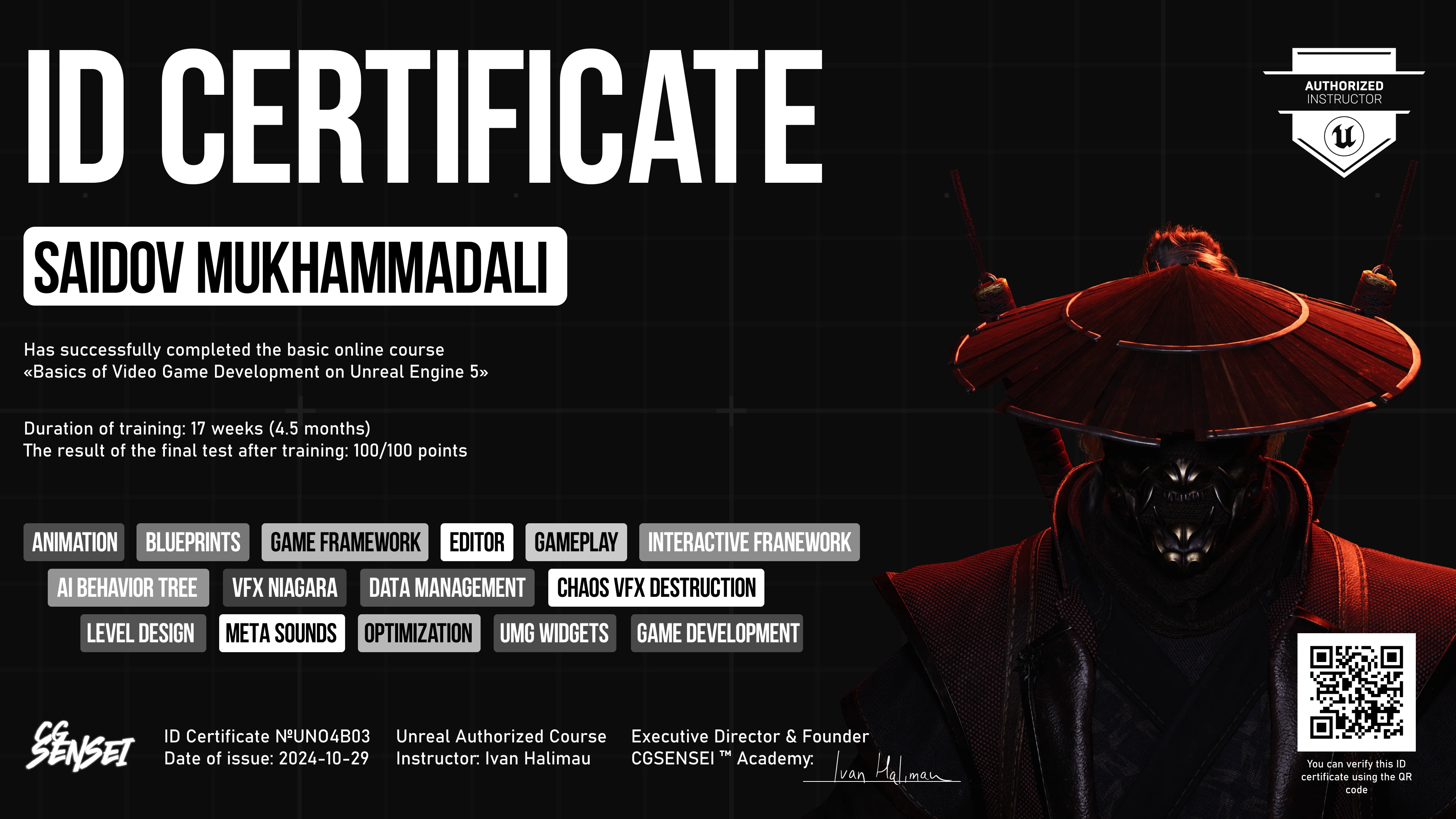 certificate